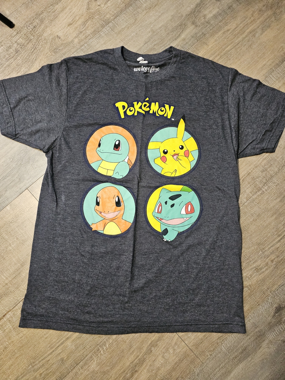 Pokémon Graphic Tee - Charcoal Gray Crewneck Size Medium NWOT